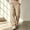 Khaki, variant on Women's Oversized Straight Wide Leg Sweat Pants Elastic High Waist Soft Wrinkle Resistant Loose Floor Fit Navy 3XL