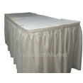 thumbnail image 4 of POLYESTER PLEATED TABLE SET SKIRT with clips 17' Ft + clip + Topper Media Day", (Color: White), 4 of 4