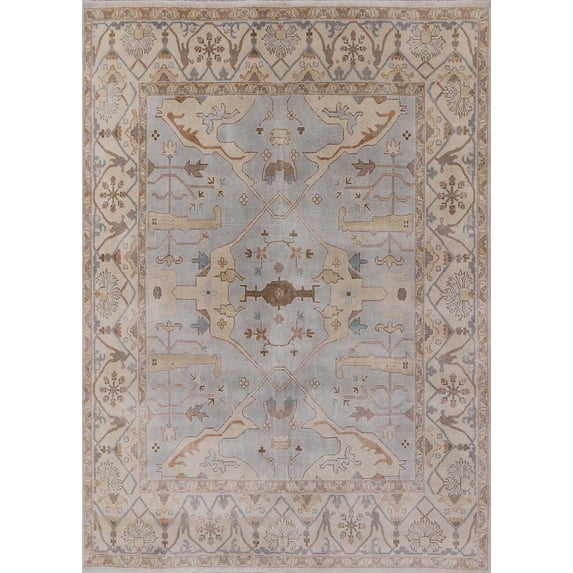 Ahgly Company Indoor Rectangle Mid-Century Modern Dark Almond Brown Oriental Area Rugs, 2' x 3'