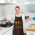thumbnail image 6 of Fashionable And Cute Cooking Apron Decorated With Kitchen Utensil Graphics And "Cooking" Text, Dirt Resistant For Kitchen Cooking Baking And Clean-Up Tasks, Unisex Adjustable, 6 of 6