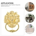 thumbnail image 4 of Poignée de Porte Lion en Alliage Tête de Lion Vintage Anneau de Porte pour Maison, 4 of 5