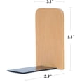 thumbnail image 2 of Wood Bookends,Non-Skid Bookend for Shelves,Heavy Duty Bookends,Book Stand for Books/CDs,1 Pair, 2 of 4