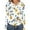 05 White, variant on YueHuiYing Women's Casual Round Neck Long Sleeved Floral Print Slim Tight Fitting Loose Tunic Top Blue XL