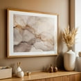 thumbnail image 4 of Inky Transparency Abstract Flow Beige Brown - Painting Abstract Minimalist Modern Art Geometric Pastel Surrealism Boho Oak Framed Wall Art Print 5 x 7 inches, 4 of 6