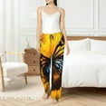 thumbnail image 2 of Fotbe Butterfly On Sunflower Women's Pajama Pants,Sleepwear Pants,Pj Bottoms Drawstring And Pockets-Medium, 2 of 7