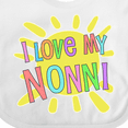 thumbnail image 4 of Inktastic I Love My Nonni Sun and Rainbow Letters Boys or Girls Baby Bib, 4 of 4