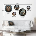 thumbnail image 4 of Designart "White Owl On Azulejo " Animals Owl Metal Wall Art Set of 5 Piece, 4 of 5