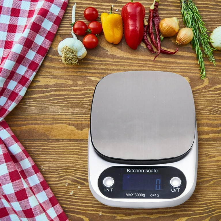 Digital Food Scale, Kitchen Weighing Scale USB High Precision Timer  Electronic LCD Dispaly Weight Gram Scales