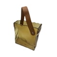 thumbnail image 3 of Jarrón tipo bolso, jarrón decorativo único hecho a mano con asa, jarrón tipo bolso para la mesa. Marrón, 3 of 9