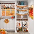 thumbnail image 2 of Pumpkin Gnome Kitchen Curtains Fall Plaid Window Curtains Valance and Tier Set 36 Inch, Autumn Farmhouse Rod Pocket Short Tier Curtain for Room, Thanksgiving Small Cafe Kitchen Decor, 2 of 6