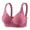 Pinks, variant on Large Size Comfortable Gathered Bras, Lightweight Push up Wireless Lingerie, Full Cup Sports Bralette
