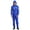 Blue, variant on Men's Hooded High Visibility Coveralls Water Resistant Reflective Strips Long Sleeve Jumpsuit White M
