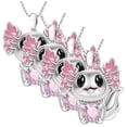 thumbnail image 1 of Collar y Dije de Animales AxolotlNeck03 4 Pzas Collar Ajolote/Corazón Plata/Rosa Metal. High Monaco MXAXK-004, 1 of 4