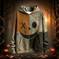 thumbnail image 2 of Hienoo Halloween Distressed Patchwork Hoodie For Boys Fall Long Sleeve Hooded Sweatshirts 1-16 Years, 2 of 4