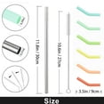 thumbnail image 6 of 6PCS Reusable Metal/Stainless Steel Straws with Silicone Tip and Cleaning Brush(11.8"x0.31",Silver), 6 of 9