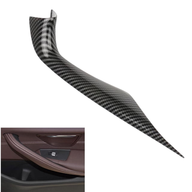 Cubierta de agarre del panel de interior del automóvil, ajuste de protección reemplazo de G38 , Fibra de carbono derecha DYNWAVEMX Cubierta de la manija del panel de la puerta