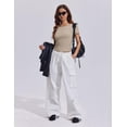 thumbnail image 5 of Pinspark Womens Workout Shirt Short Sleeve Basic Activewear Tops Double Lined Tennis Shirt Summer Casual, 5 of 6