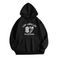 thumbnail image 1 of Femmes Plain Basics Brushed Letters Ample Fit Sweatshirts Manches Longues Poches Épaules Pulls, 1 of 4