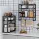thumbnail image 5 of Toallero para baño, estantes de almacenamiento sobre el inodoro con barra de toallas, bambú, estante flotante de altura ajustable, estante de pared de ducha para espacios pequeños, baño,, 5 of 7