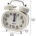 thumbnail image 3 of Alarm Clock Analog Double Bell Alarm Clock, Noiseless Quartz Alarm Clock 3 Inch Analog Alarm Clock Battery Travel Alarm Clock Loud Alarm Children'S Alarm Clock With Night Light, 3 of 7