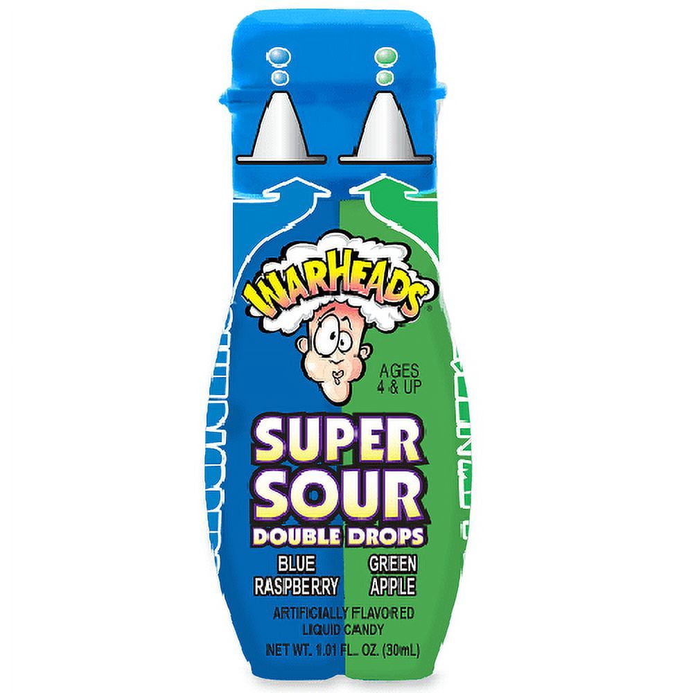 Warheads Super Sour Double Drops Liquid Candy, 1.01 oz