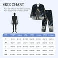 thumbnail image 4 of Lsque Astronaut Standing In The Moon Pattern Long Sleeve Pajama Set for Men - Soft 2-Piece Sleepwear and Loungewear Set with Pockets, Comfy Nightwear-Small, 4 of 7