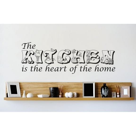 Custom Designs Kitchen Is The Heof The Home Image Quote Bathroom 12 X30" -
