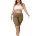thumbnail image 2 of Audhol Womens Shorts Biker Shorts Women Plus Size Knee Length Yoga Pant High Waisted Athletic Running Gym Workout Shorts Womens Shorts Casual Khaki 4XL, 2 of 8