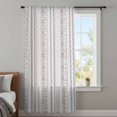 thumbnail image 4 of Grey Beige Geometric Sheer Curtains 45 Inches Long, Modern Abstract Art Striped Light Filering Curtains, Breathable Simi Curtain Privacy Drapes for Kitchen Bathroom Lightweight Small Window Treatment, 4 of 9