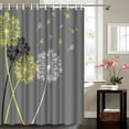 thumbnail image 2 of Yellow and Grey Dandelion Shower Curtain 72"x72" Flower Floral Shower Curtain Polyester Fabric Bathroom Decor, with Hooks, 2 of 6