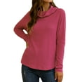 thumbnail image 3 of Xuanfei Women Cowl Neck Long Sleeve Knitted Top, 3 of 7