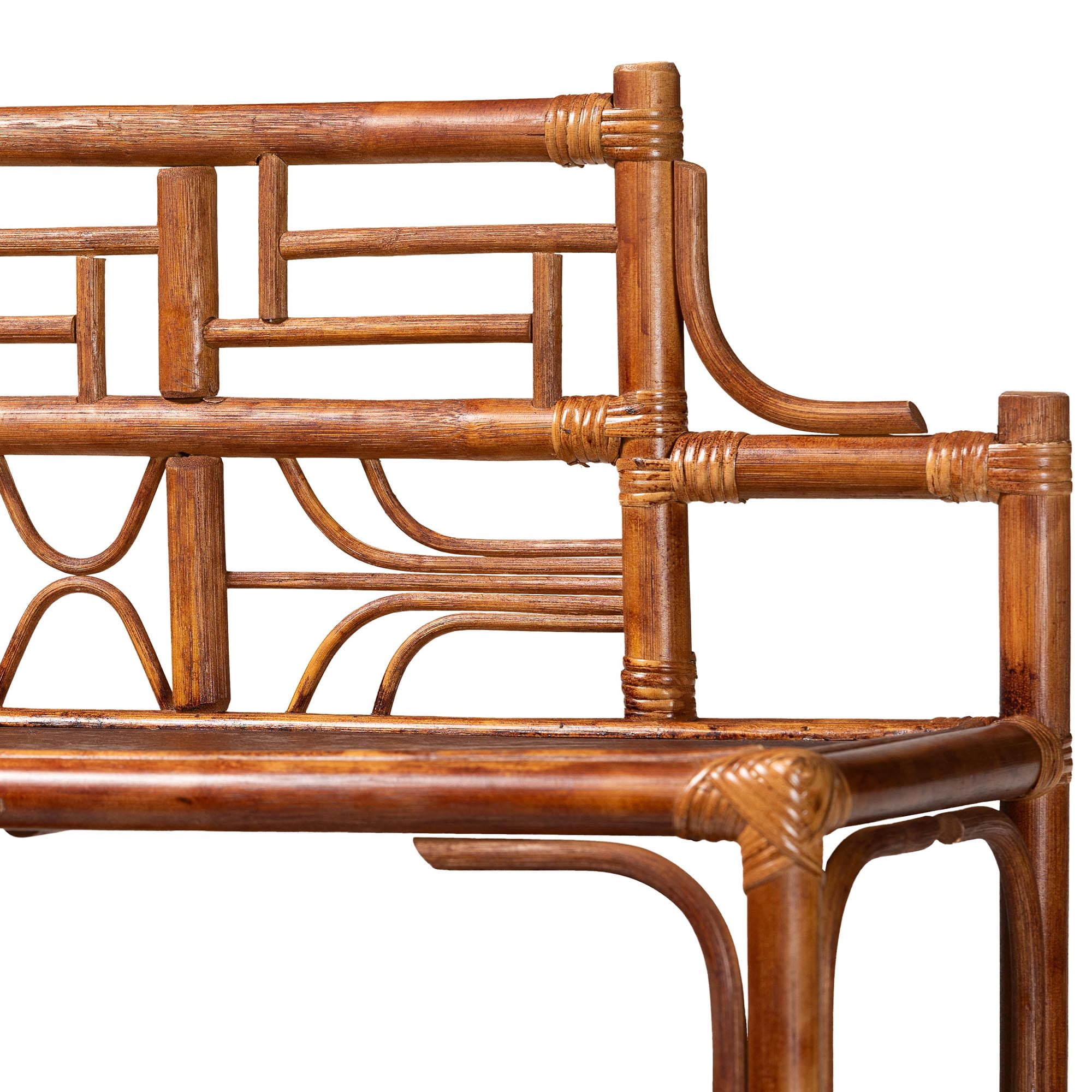 bali & pari Aleya Boho Display Shelf, 4-Tier, Marbled Tortoise Brown