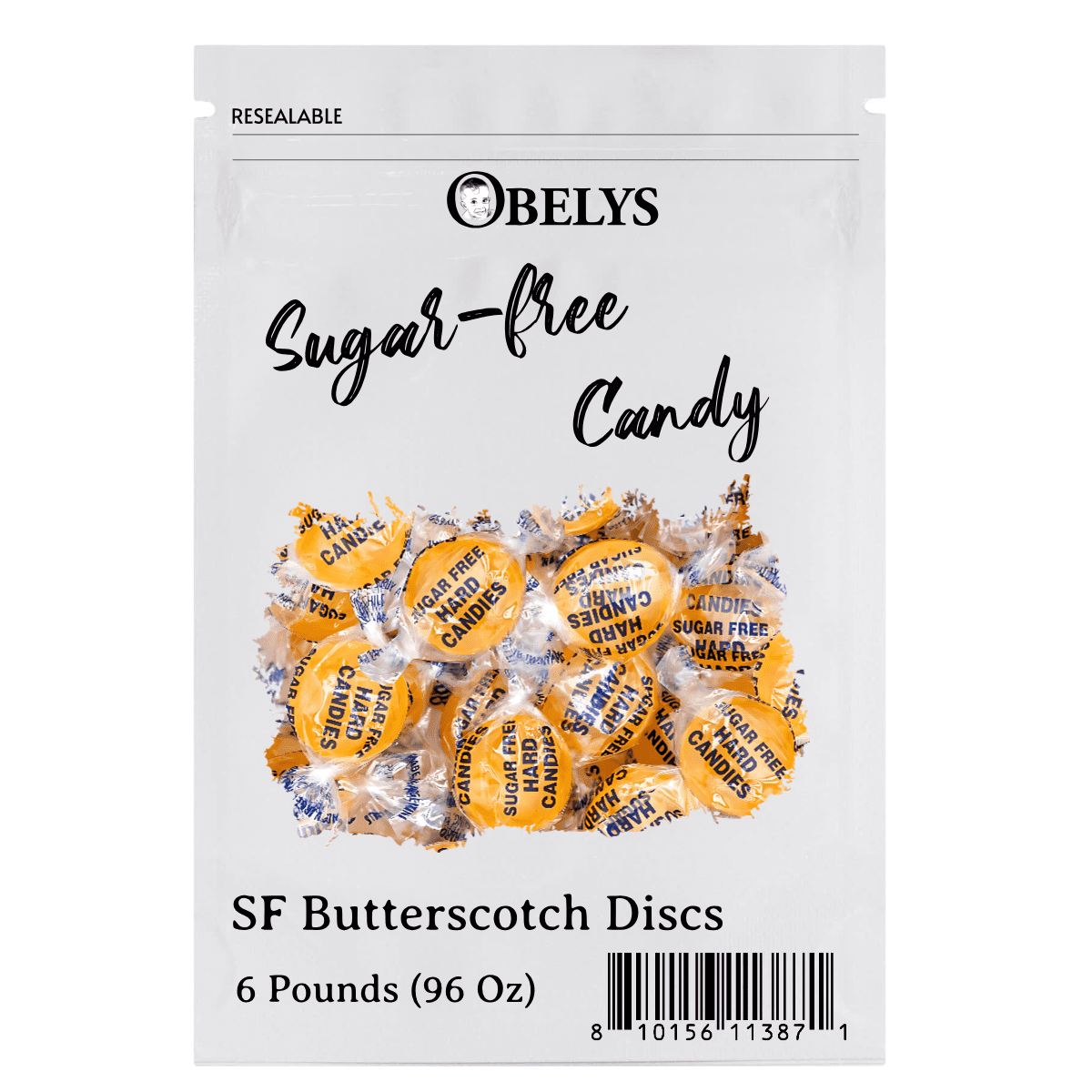 Sugar Free Butterscotch Hard Candy - | 6 Pounds (96 oz) | Individually Wrapped Candies