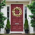 thumbnail image 6 of BNNG Spring Leaf Wreath Plastic Artificial Plant Home Decoration Wreath Front Door Artificial Flower Hanging Baskets Outdoor Fake Flower Wreath For Front Door Silk Flower Garland For Wedding, 6 of 9