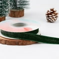 thumbnail image 4 of Hometravel Green Velvet Glitter Ribbon, 5-Yard Sparkle Finish Satin Material, Holiday DIY Craft Supply for Gift and Table Decoration, 4 of 6