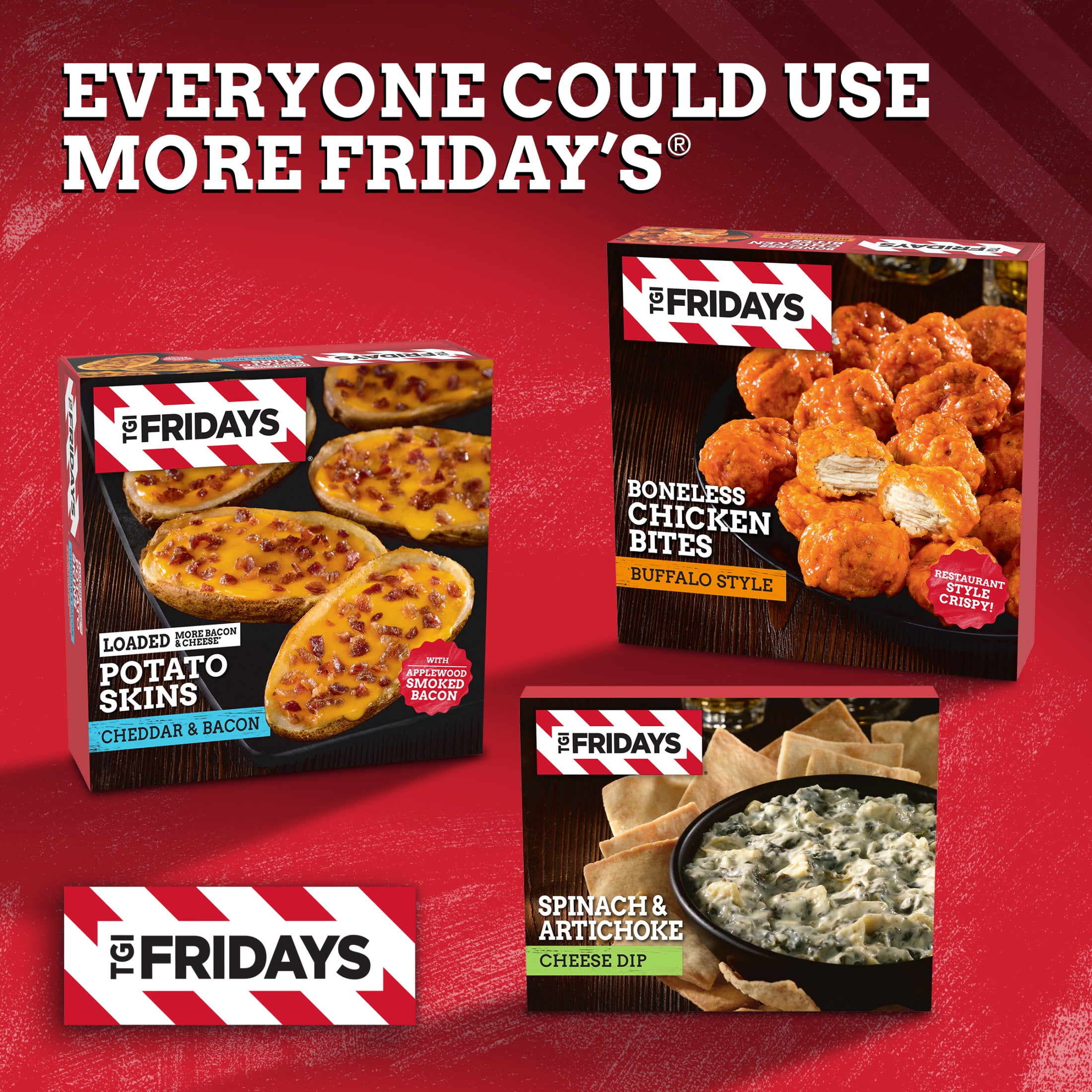 TGI Fridays Spinach & Artichoke Cheese Dip Frozen Snack, 1 Box, for Restaurant-Style Snacking and Hosting, 8 oz