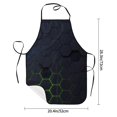 thumbnail image 2 of Gaeub Modern Hexagonal Neon Grid Kitchen Cooking Aprons Adjustable Bib Apron Waterdrop and Oil Resistant Kitchen Chef Apron for Women Men, 2 of 7