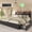 Rustic Brown and Black, variant on Amadwell Queen Size Bed Frame with Charging Station, Mueenetal Platform Bedframe with 2-Tier Storage Headboard, 4 Storage Drawers, Noise-Free/Metal Support/No Box Spring Needed, Grey