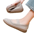 thumbnail image 5 of Widestep Shoes for Women, Mesh Mary Jane Flats for Women, Mary Jane Sneakers, Women Premium Round Toe Slip On Casual Flats Soft Sole Comfort Walking Footwear Lightweight Non Slip Daily Shoes, Khaki 8, 5 of 5