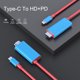 thumbnail image 3 of Cargador PD de cable de sincronización 4K compatible con tipo C a HDMI para Switch (azul rojo), 3 of 7