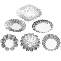 STRANDCHIC 6-Piece Mini Tartlet Molds Set Stainless Steel Tart Shell Baking Molds Decorative Kitchen Tools
