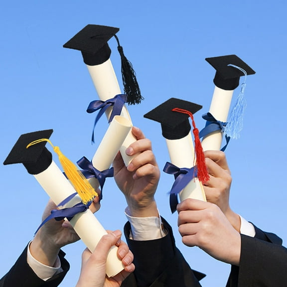 HOMEMAXS  10 Pcs Graduation Mini Caps Party Hats for Adults