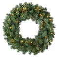 thumbnail image 5 of LiUMX Green Christmas Wreath  | 15.75 Inch All-Season Artificial Fir Wreath for Outdoor & Indoor Use, 5 of 6