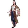 thumbnail image 3 of Moomaya Gilet Ouvert Imprimé Georgette à Manches Fendues pour Femmes, 3 of 5