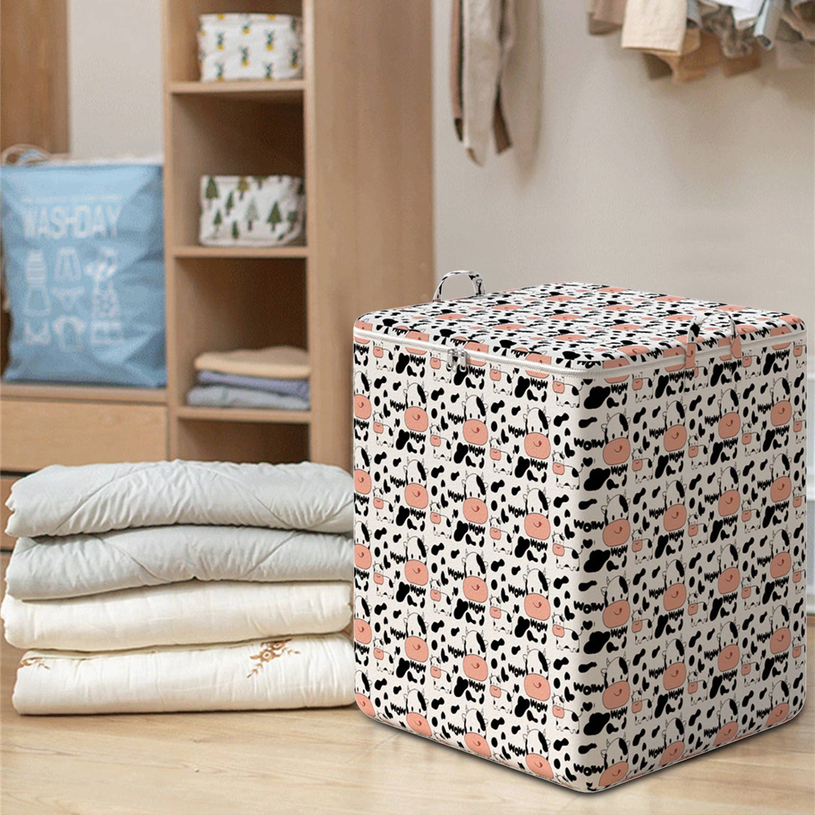 Yyeselk 140L Storage Box Large Capacity Quilt Storage Bag Bedding