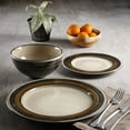 thumbnail image 4 of Gibson Studio Kirsten 12-Piece Brown Metallic Reactive Dinnerware Set, 4 of 6