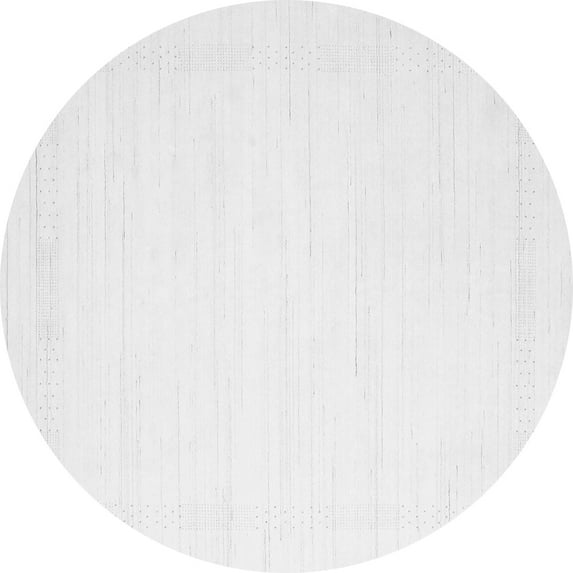 Ahgly Company Indoor Round Solid Gray Modern Area Rugs, 3' Round