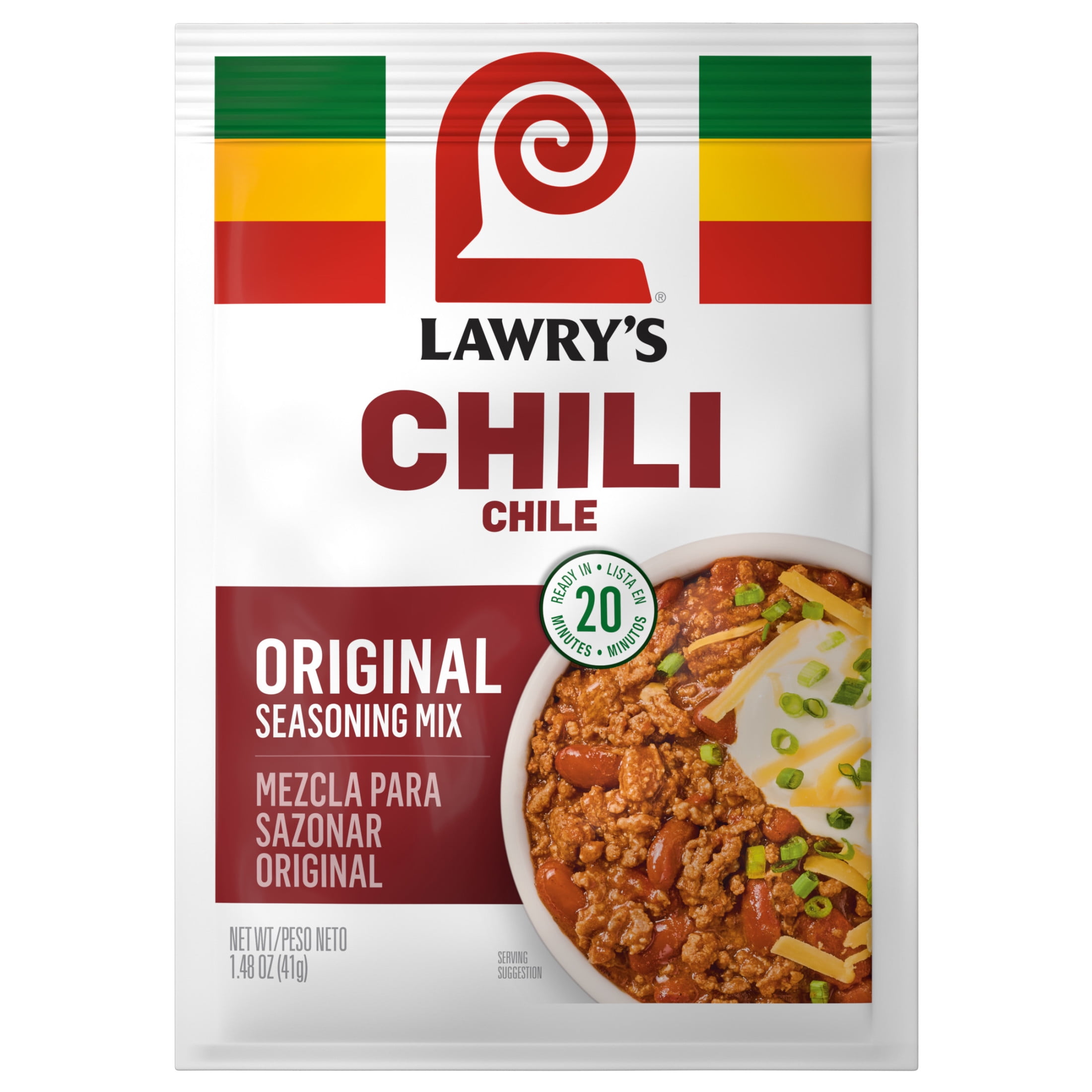 (2 pack) Lawry's Chili Spices & Seasonings Mix, 1.48 oz Packet