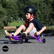 EzyRoller: Classic X - Purple - Ride-On Scooter, Cambering Motion, Pedal Free Cart, Hand Brakes, Extendable Frame, 154lb Capacity, Kids Ages 4+
