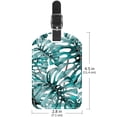 thumbnail image 6 of Square 2Pack PU Leather Leaves Cruise Luggage Tag with Privacy Cover and Name ID Tag for Travel Handbags Backpacks Luggage Tags, 6 of 6